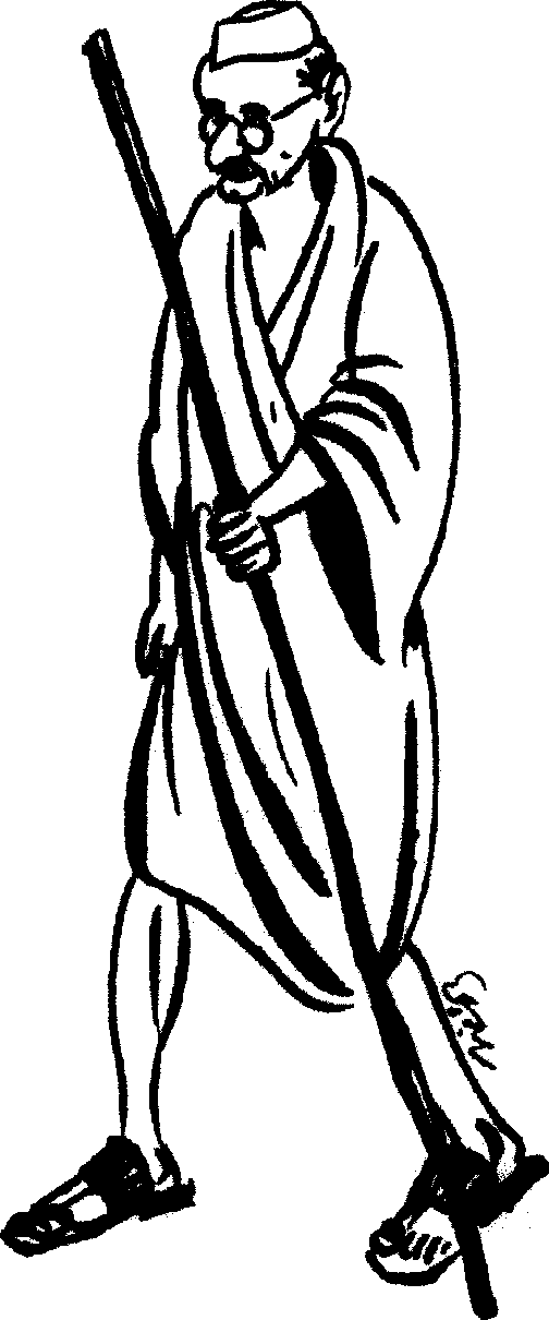 gandhiji standing coloring pages - photo #2