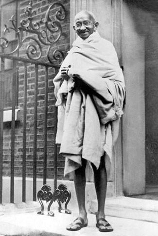 Mahatma Gandhi at 10 Downing Street, London, 1930