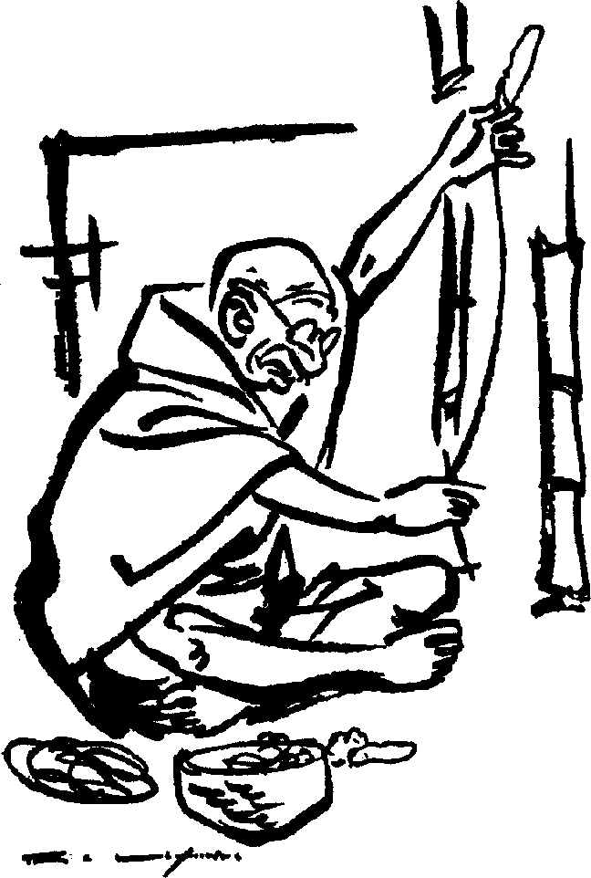 Gandhi as Spinner