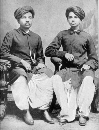 Mohandas Gandhi with his classmate