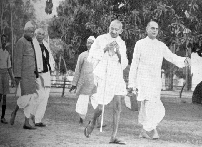Gandhi and Mahadev Desai