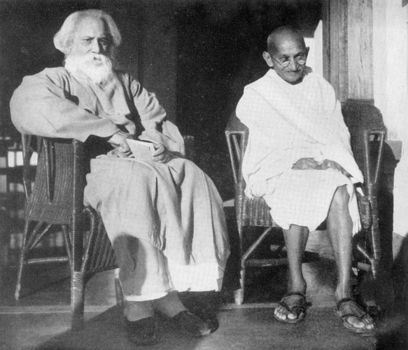 Gandhi with Rabindranath Tagore