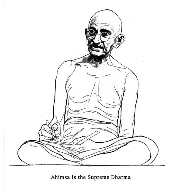 Mahatma Gandhi sketch  Curious Times