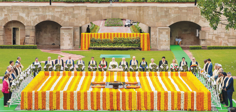 G20 Summit - World leaders at Rajghat