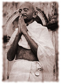 Image result for Image of Mahatma Gandhi in his last days