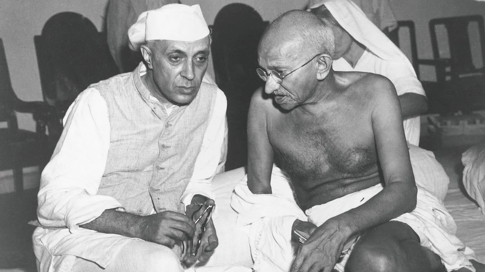 Mahatma Gandhi and Jawaharlal Nehru