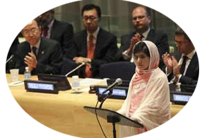 Malala Yousafzai invokes Mahatma Gandhi in her UN speech