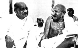 Gandhi with Vallabhbhai Pate