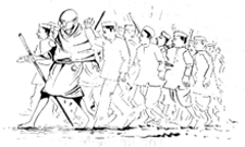 Gandhiji His Follower Dandi March Cartoon Stock Illustration 1553356223   Shutterstock