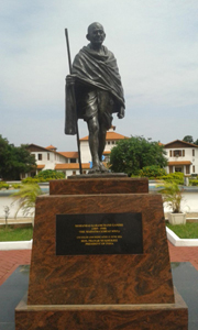Statue of Mahatma Gandhi at the University of Legon in Ghana