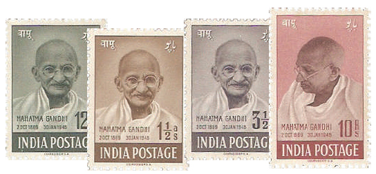 Mahatma Gandhi postal stamps, 1948