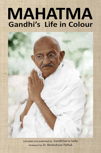MAHATMA Gandhi's Life in Colour book cover page