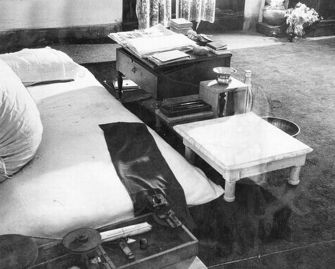 Mahatma Gandhi's study room in Birla House, where he spent the last months of his life.