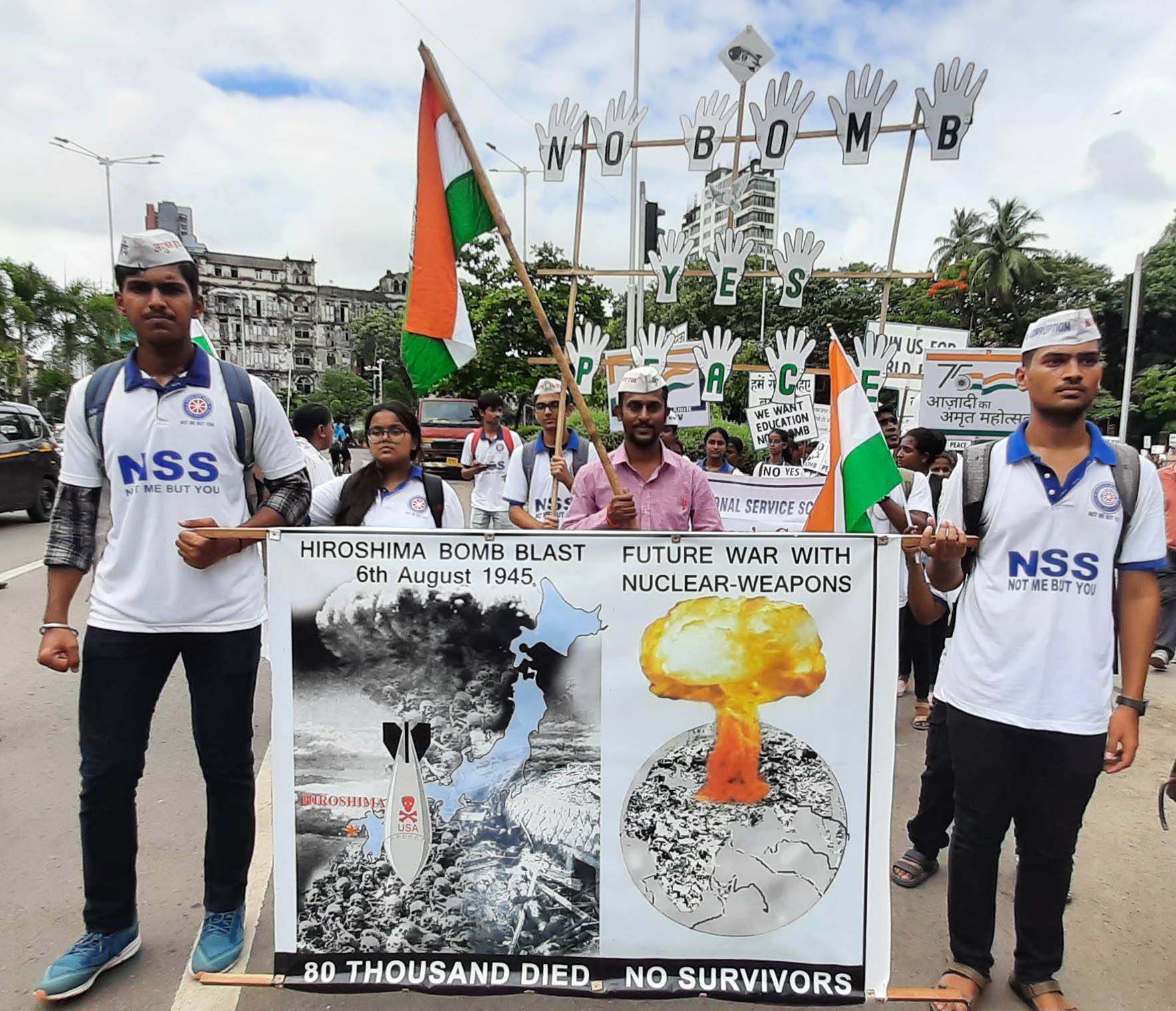 77th Hiroshima Day Peace Rally in Mumbai