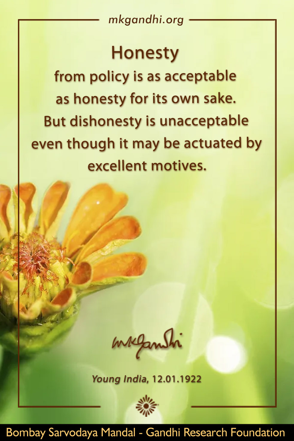 Thought For The Day ( HONESTY ) on Inspirationde