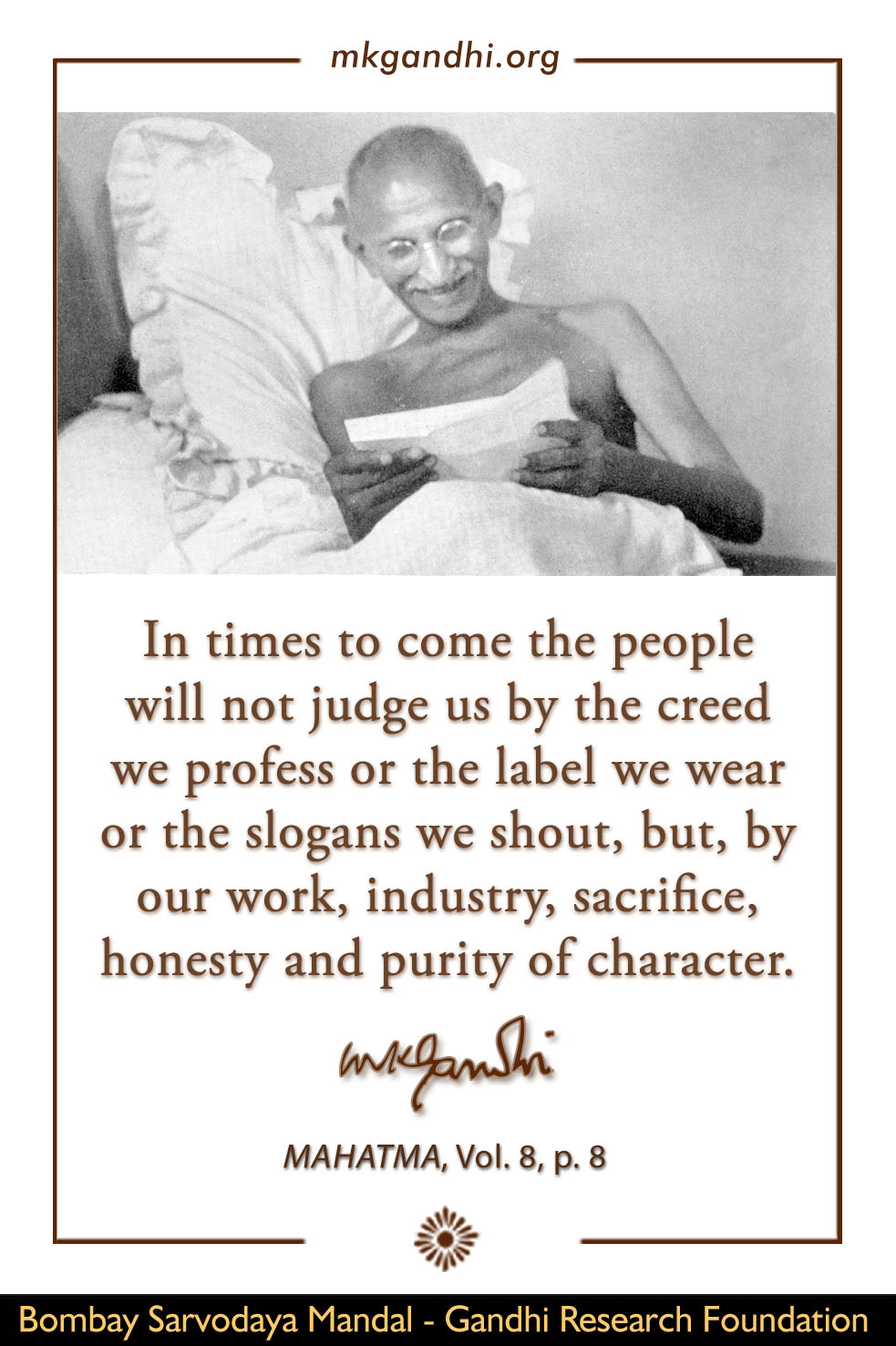 Mahatma Gandhi quote on Character