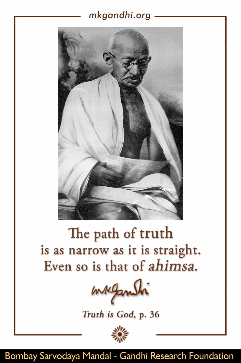Mahatma Gandhi Quote on Truth