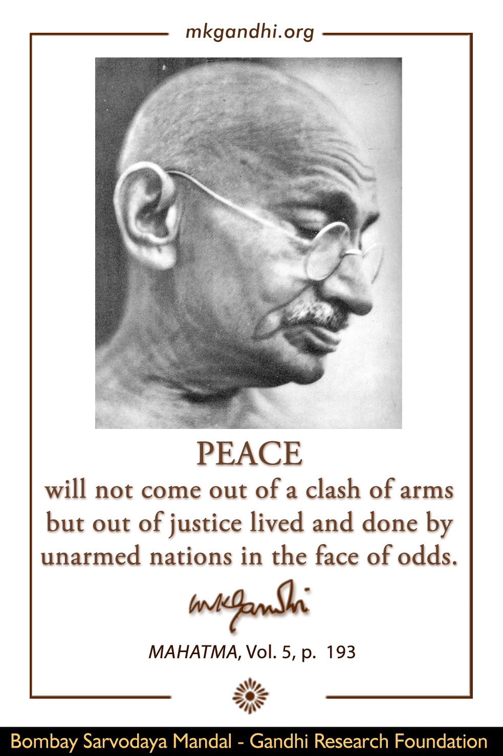 Mahatma Gandhi's views on Peace