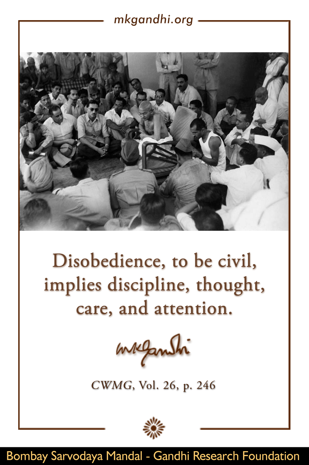 Mahatma Gandhi's views on Civil Disobedience