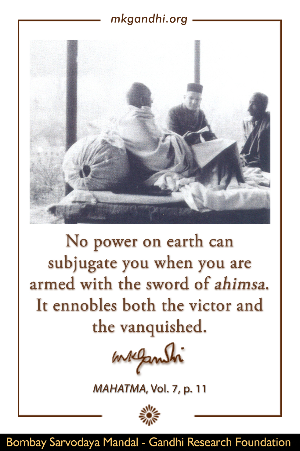 Mahatma Gandhi's views on Ahimsa, Nonviolence