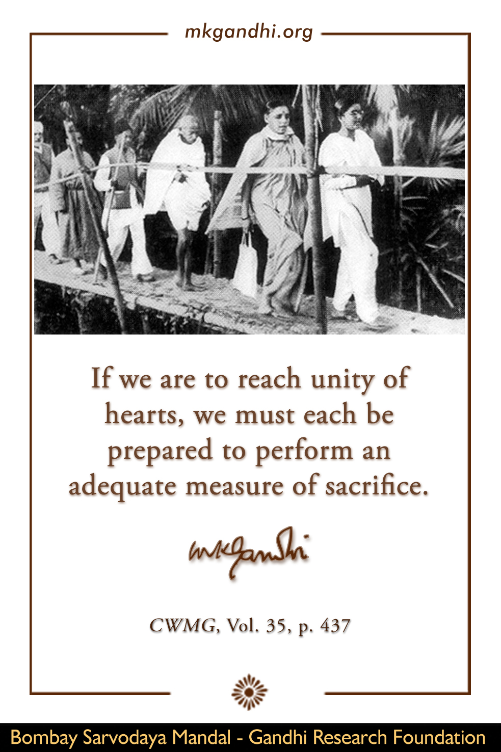 Mahatma Gandhi's views on Unity