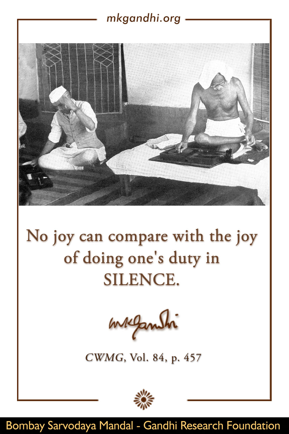 Mahatma Gandhi's views on Silence
