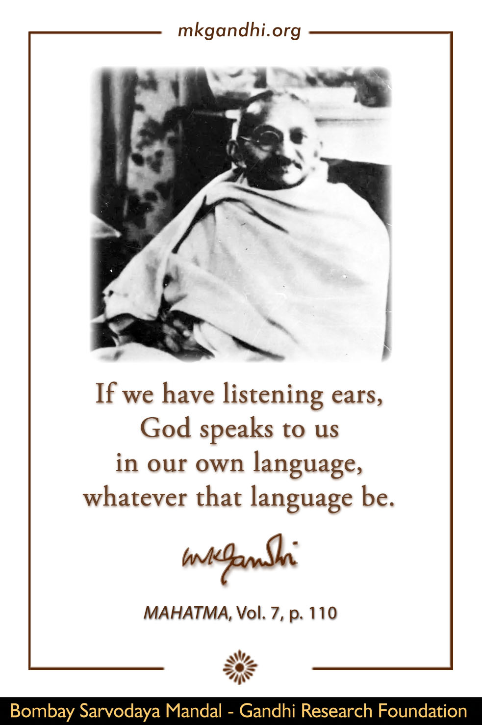 Mahatma Gandhi Quote on God