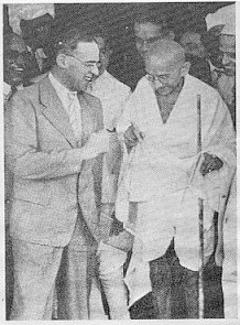 Mahatma Gandhi with Sir Stafford Cripps